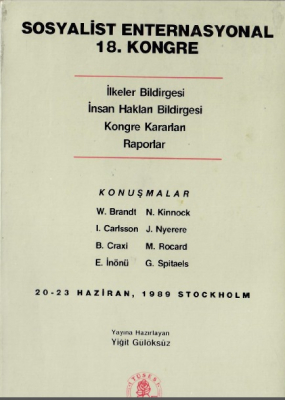 Sosyalist Enternasyonal 18. Kongre